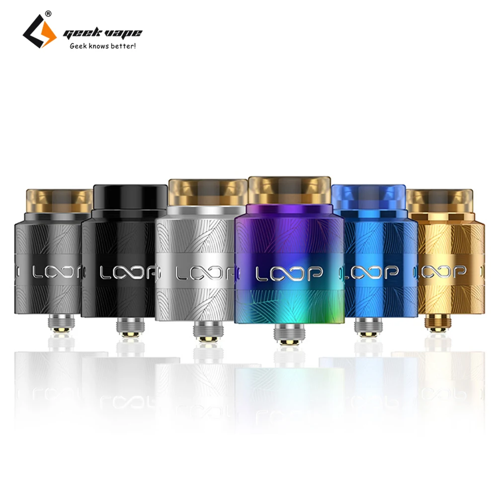 Original GeekVape Loop V1.5 BF RDA 24MM Atomizer Tank with W-shaped build deck electronic cigarette vape vaporizer for 510 box