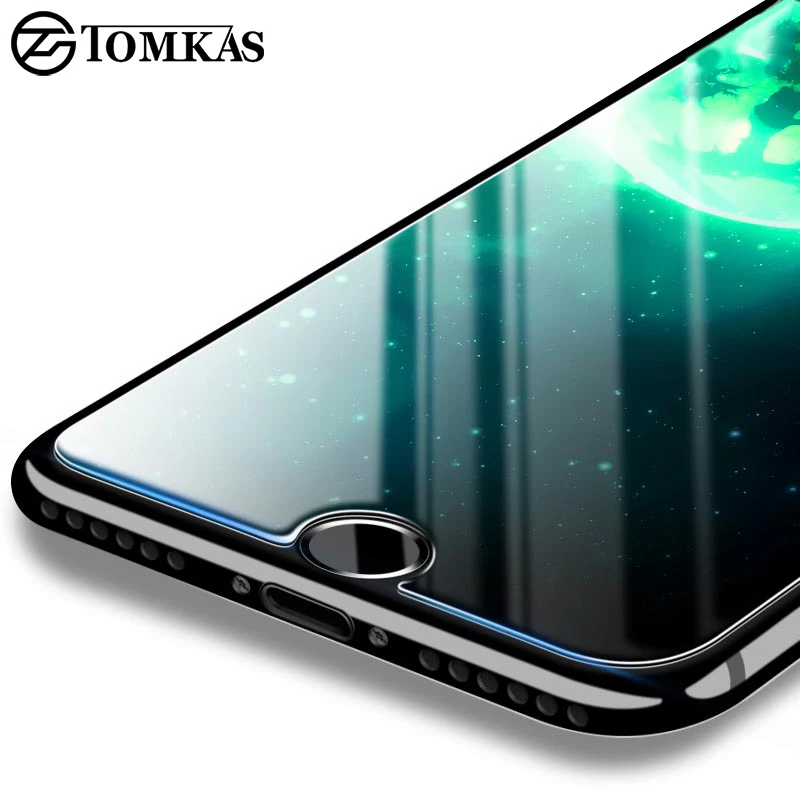 Koop TOMKAS Gehard Glas Voor iPhone 7 6 6 S Plus 5 Screen Protector 0.3mm 9 H Transparante Beschermfolie Voor iPhone 5 5 S SE 5C Case