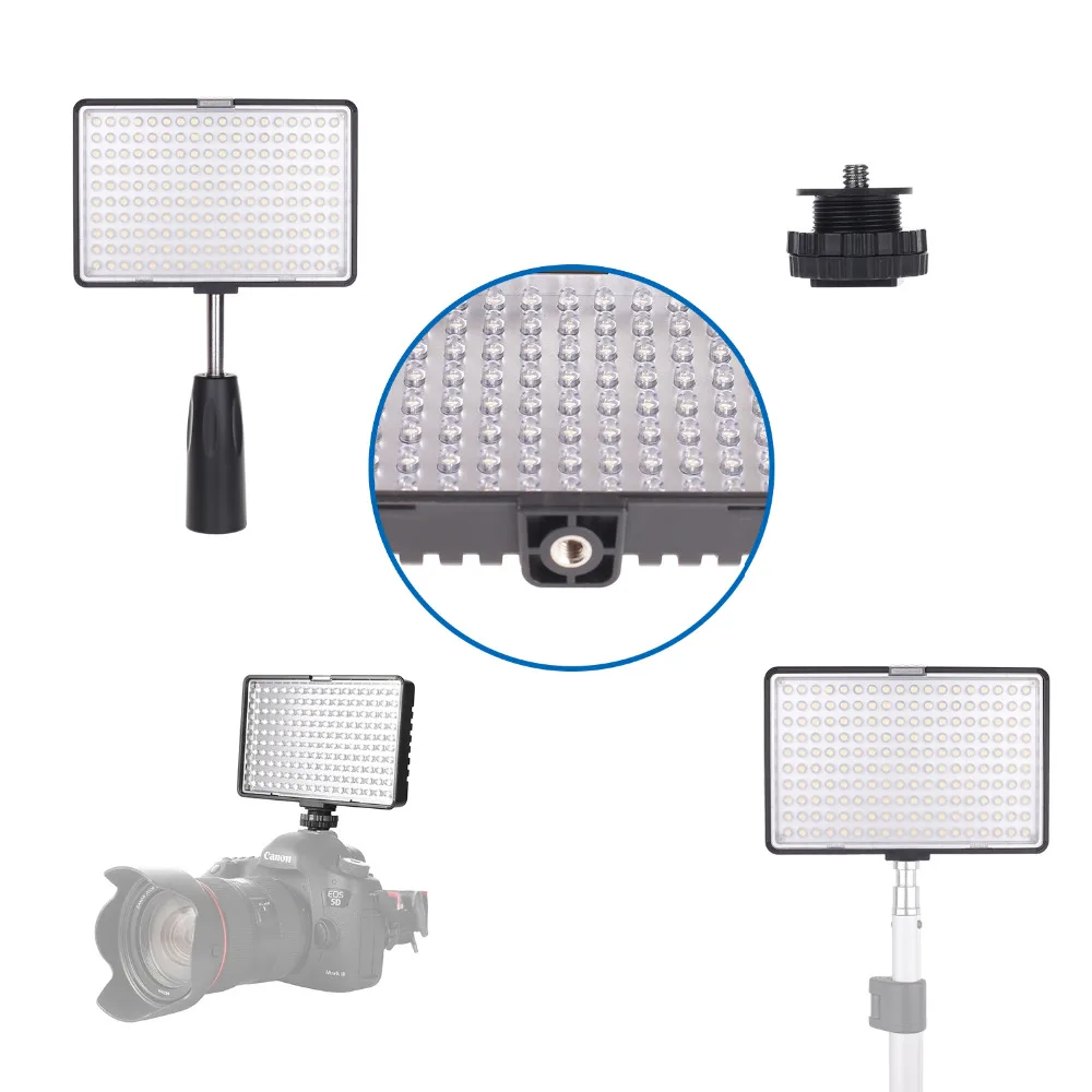  spash TL-180S Professional LED Video Light Dimmable 3200K/5600K 180 LEDs Hand-held Photography Ligh - 32801359802
