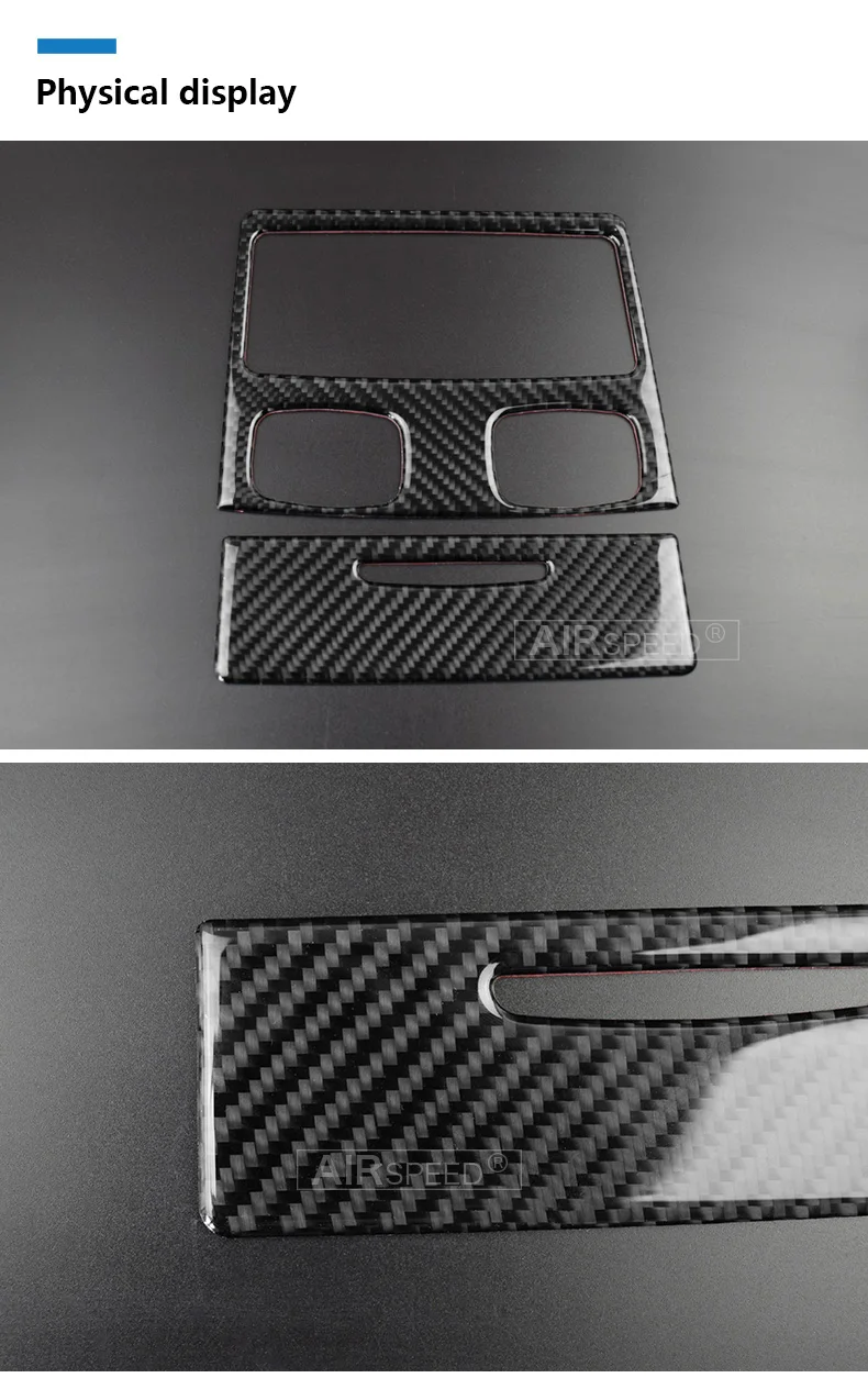  BMW E90 3 Series Accessories 2005-2012 Carbon Fiber Car Interior Rear Air Conditioning Outlet Vent Cover Trim Decor (4)