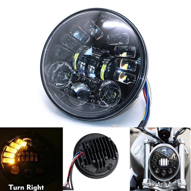 LEDモーターサイクルヘッドライト,5.75インチ,ハーレーダビッドソン,ストリート,500 xg750,sportster  1200,883,アイアン883