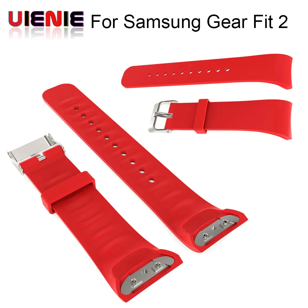 Цветной силиконовый спортивный ремешок для наручных часов Samsung Gear Fit 2 SM-R360