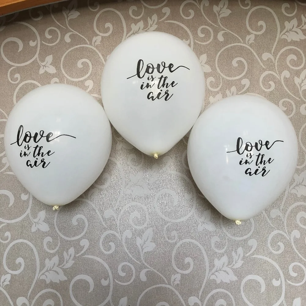 

15 Wedding Decor love is in the air latex balloons Anniversary bridal shower engagement party decoration Calligraphy Balloons