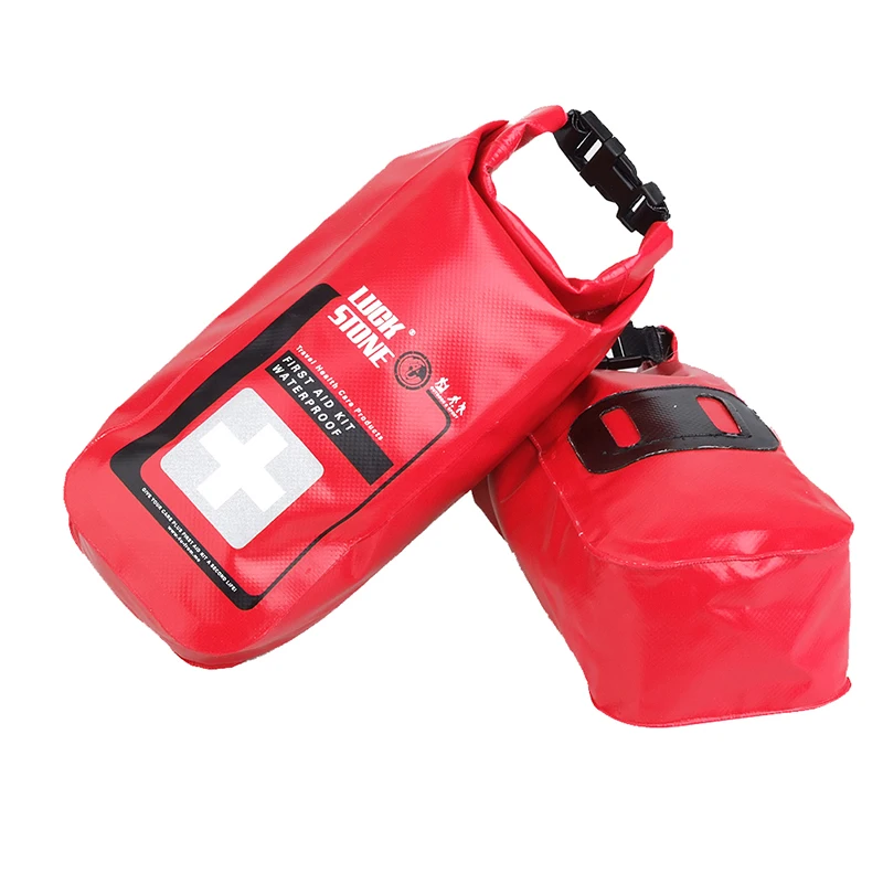 Red Waterproof 2L First Aid Bag Emergency Kits Empty Travel Dry Bag Rafting Camping Kayaking Portable Medical Equipment First Aid Kit First Aid Pouch