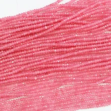 Lovely pink crystal stone chalcedony jades 2*4mm faceted rondelle abacus free shipping loose beads jewelry making 15inch B560