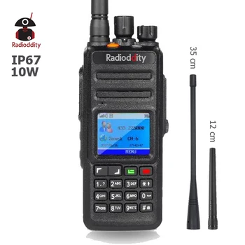 

Radioddity GD-55 Plus Walkie Talkie UHF 400-470MHz 10W DMR Radio Digital/Analog Ham Radio Waterproof Two Way Radio 2 Antennas