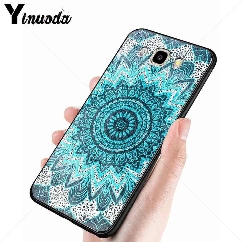 Yinuoda Синий Золотой мандала цветок мечта колесики мягкий чехол для телефона Samsung