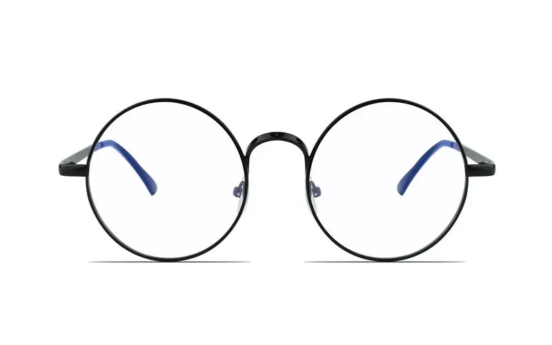 Круглые металлические очки для компьютера, анти-синяя оправа для мужчин и женщин, прозрачные очки Oculos De Grau
