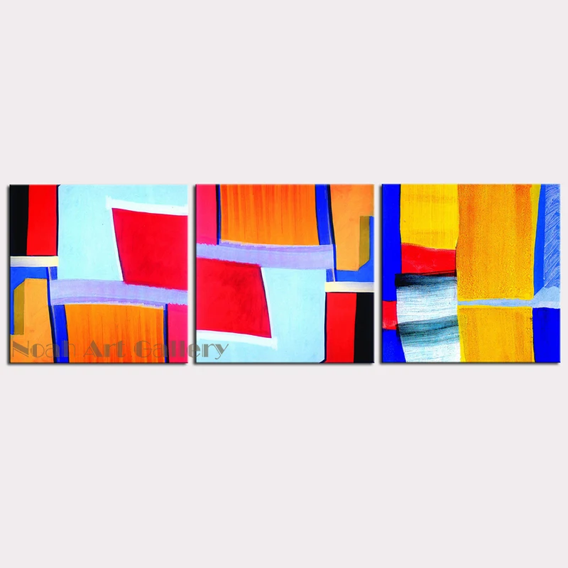 Online Shop Colored Simple Abstract Geometric Painting Canvas Print High Definition On Waterproof Wall Art Home Decoration UnFramed