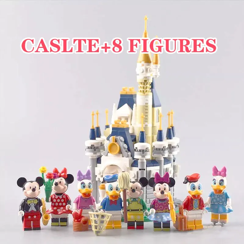 

Light SY6584 Legoingly Disneyed Castle Princess Set Figures Micky Mouse Building Blocks Toys Compatible 71040 Friends City 16008