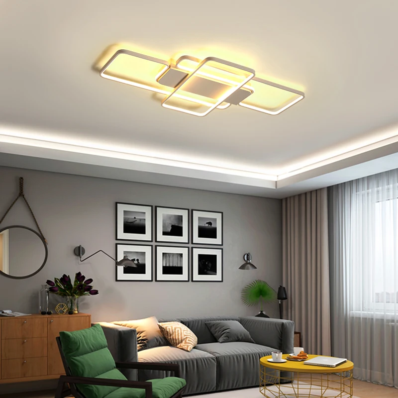 CUICAN nuevo rectángulo moderno luz LED de techo para habitación dormitorio iluminación AC85-265V de montaje en superficie de techo de la lámpara