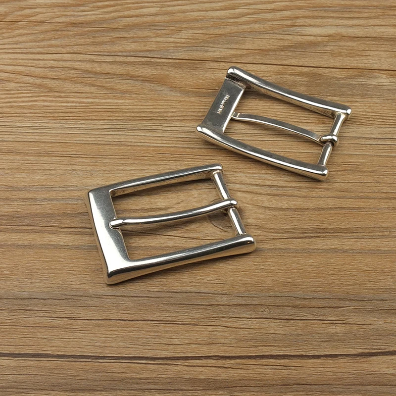 DIY Johnleather Craft 1 3/16"(30mm) Silver Plated Solid Brass Belt