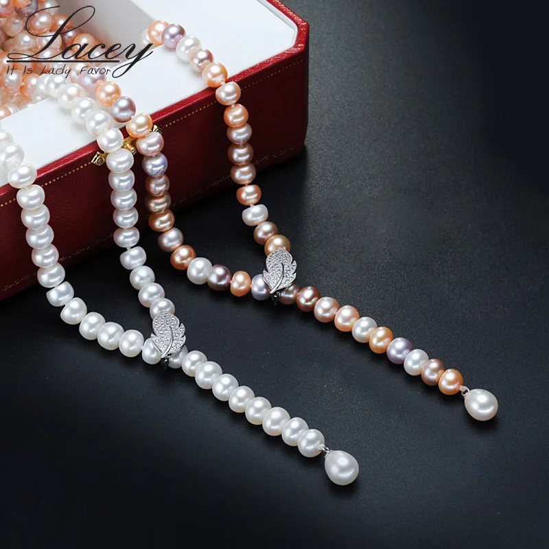 long real pearl necklace