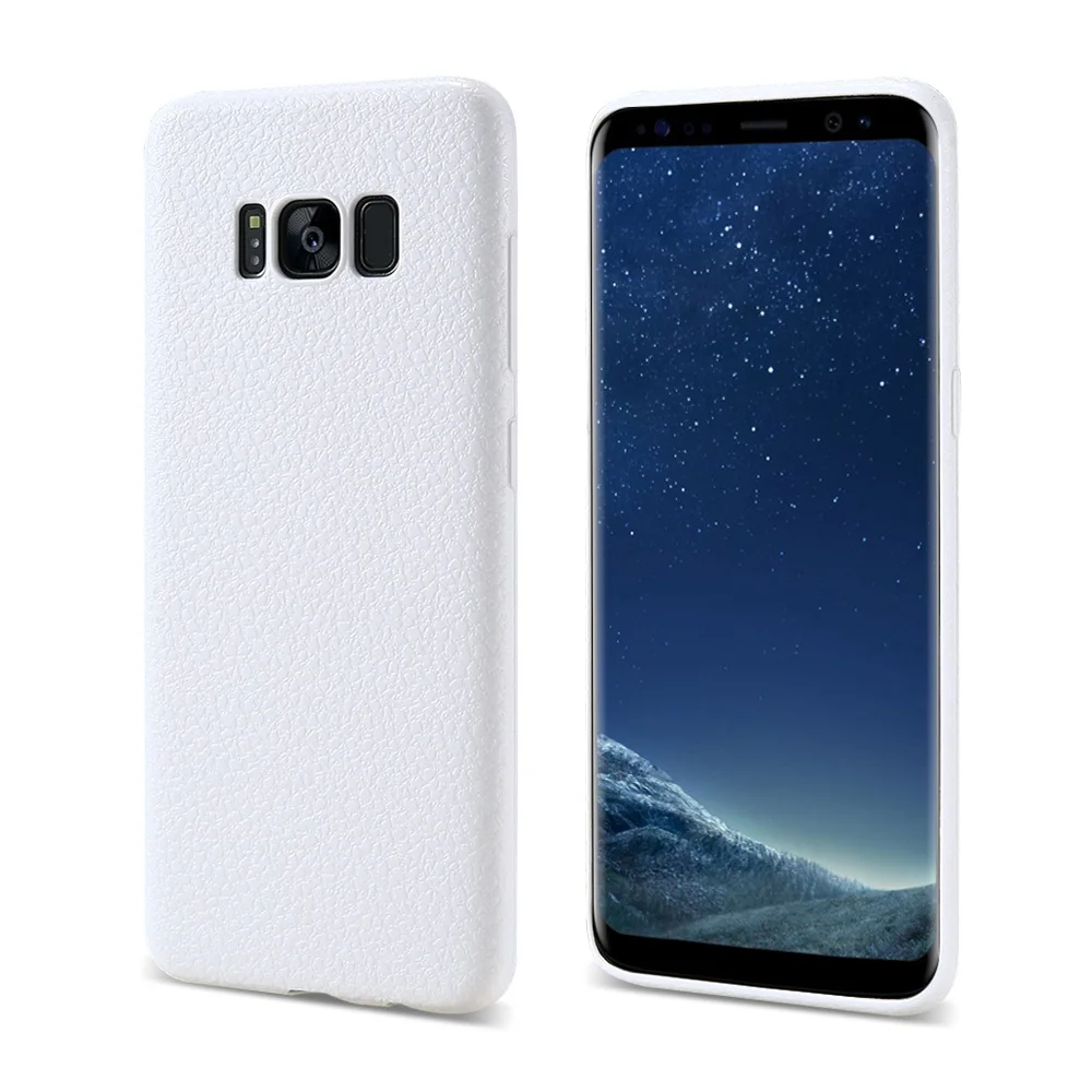 Ультратонкий кожаный чехол FLOVEME для samsung S8 S9 Plus Note 9, деловой чехол для samsung Galaxy S8 S9 Plus, задняя крышка samsung s8 чехол чехол на самсунг s8 чехол - Цвет: white