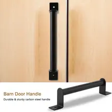 Heavy Duty Barn Door Handle w/ Screw Carbon Steel Pull Handles for Sliding Barn Door Closet Wooden Gate door Hardware Accessory heavy duty barn door handle w screw carbon steel pull handle for sliding barn door closet wooden gate hardware accessories