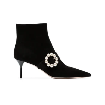 

Genuine Leather Women Boots Women Ankle Boots Luxury Shoes Women Designers Womens Winter Fashion 2018