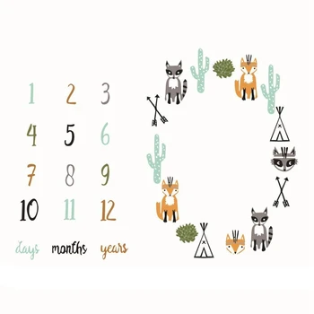 

Newborn Photography Wrap, DIY Newborn Photography Props Blanket, Baby Props Printed Cotton Monthly Milestone Wrap Swaddle Blan