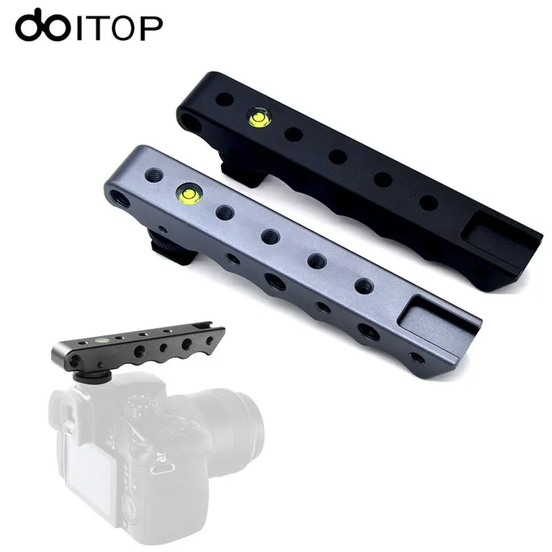 DOITOP Universal Hot Shoe Extender Bar Stabilizing Top Handle Camera