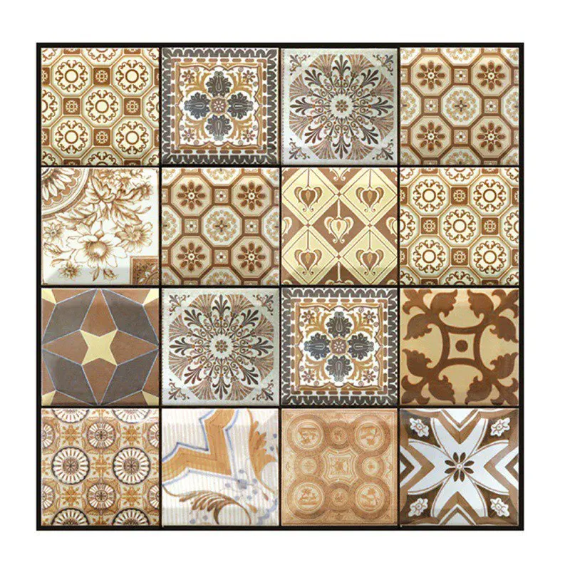 

3D DIY Mosaic Wall Tiles Stickers Waist Line Wall Sticker Kitchen Adhesive Bathroom Toilet Waterproof PVC Wallpaper