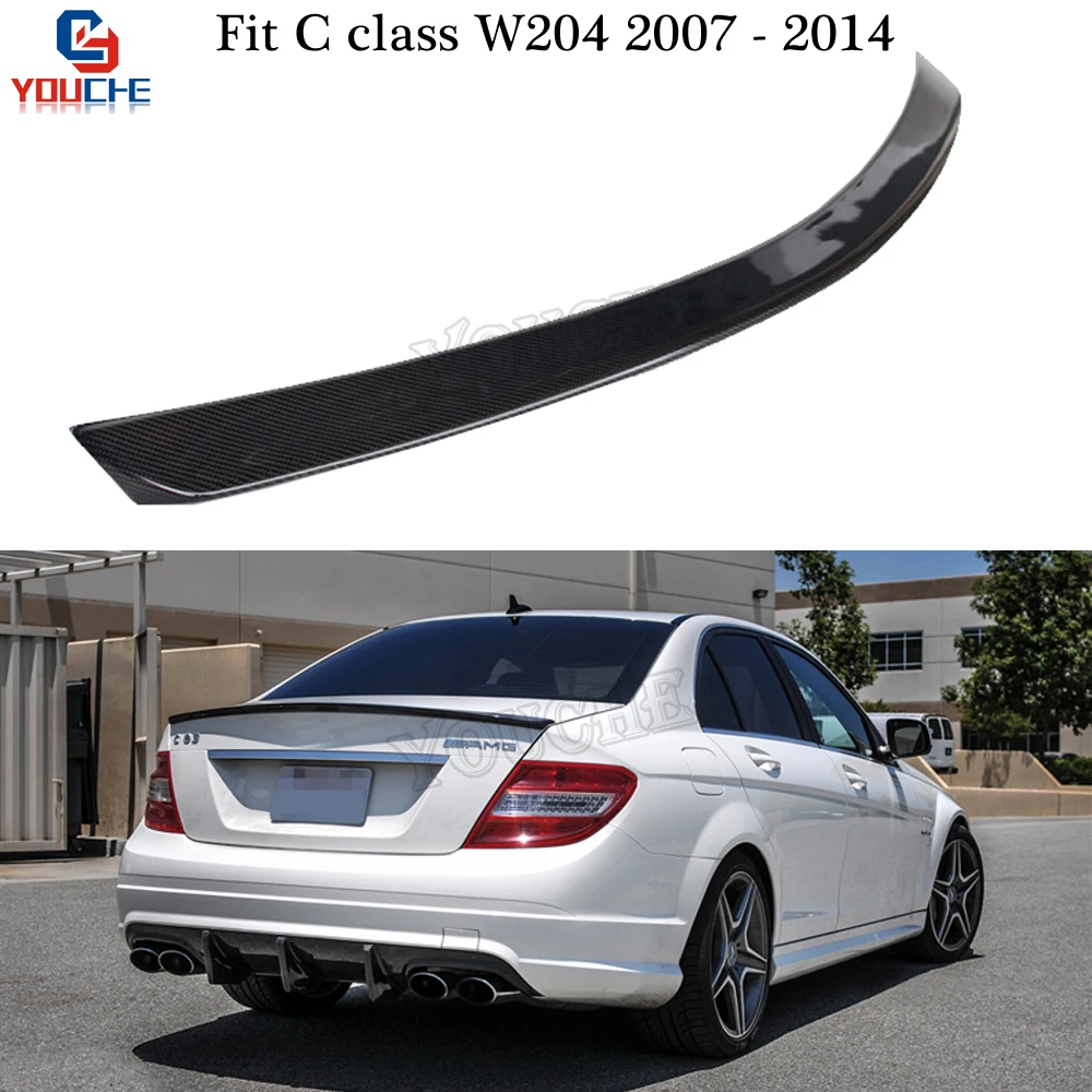 Задний спойлер W204 AMG из углеродного волокна для Mercedes C Class Sedan/купе 2007 2014 C180 C200 C250 C300