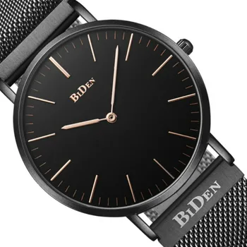 

BIDEN Luxury Top Brand Men Quartz Watch Milanese Loop Steel Mesh Band Man Business Waterproof Wristwatch Gifts relojes hombre