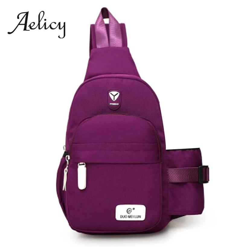 

Aelicy Large Capacity Diagonal Backpacks Female Solid Waterproof Outdoor Travel Male Chest Pack Women Shoulder Bag For Kettle