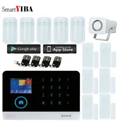 SmartYIBA охранной сигнализации SOS ЖК-дисплей Дисплей SMS Панель IOS/Android APP контроллер Беспроводной WI-FI GSM GPRS домашний охранной сигнализации