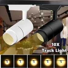 10 шт. супер яркий светодиодный cob светодиодный Трековый светильник s Zoom СВЕТОДИОДНЫЙ Трековый светильник 15 Вт 20 Вт 30 Вт фокус одежда регулируемый магазин рельсовый Точечный светильник s