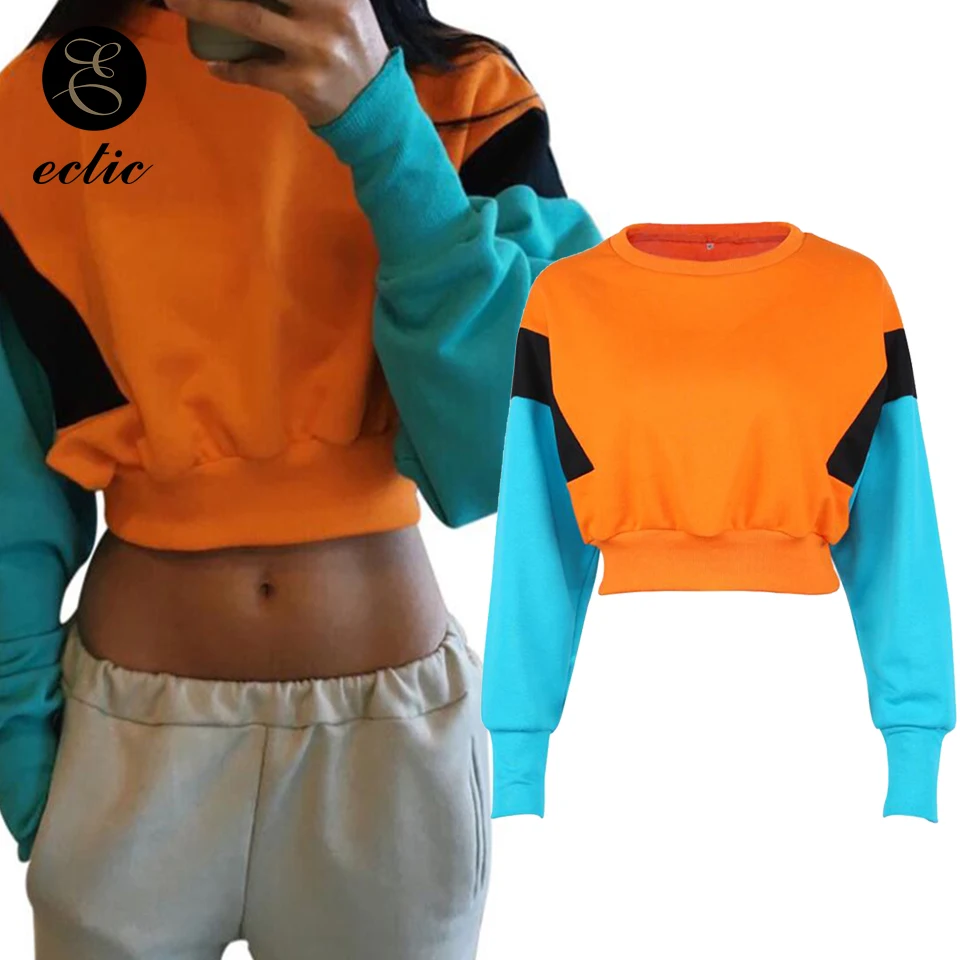 orange hoodie crop top