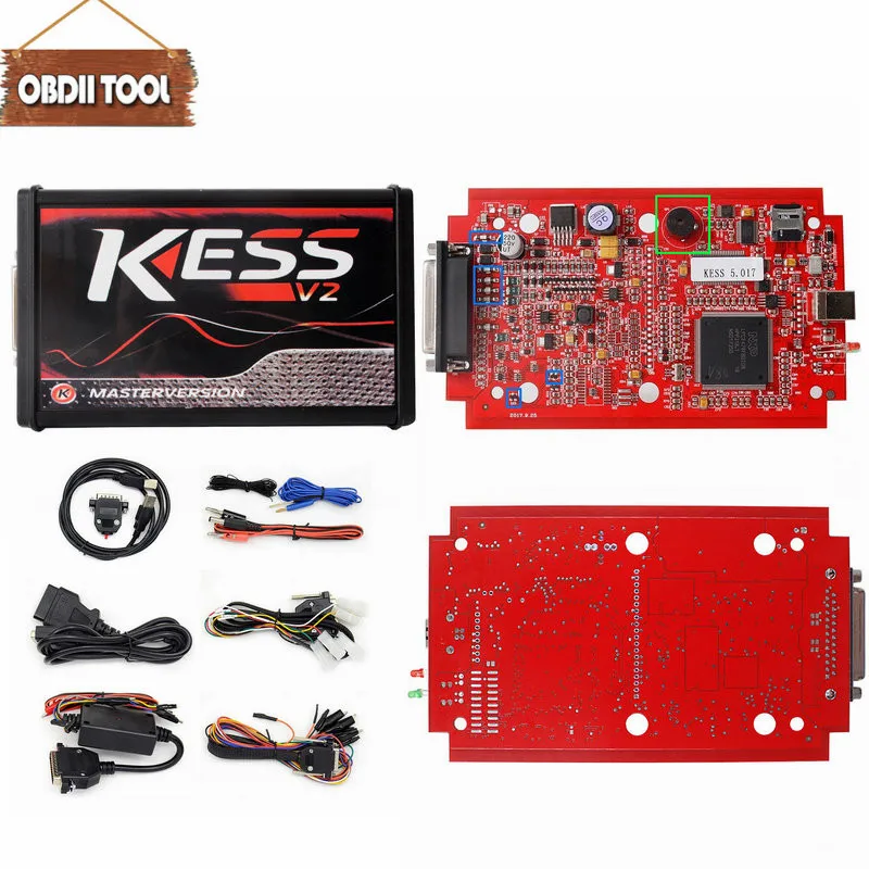 Без Токена комплект для настройки Red KESS V5.017 v2.47 V2 5 017 без KTAG V7.020 OBD2 Manager|Кабели и