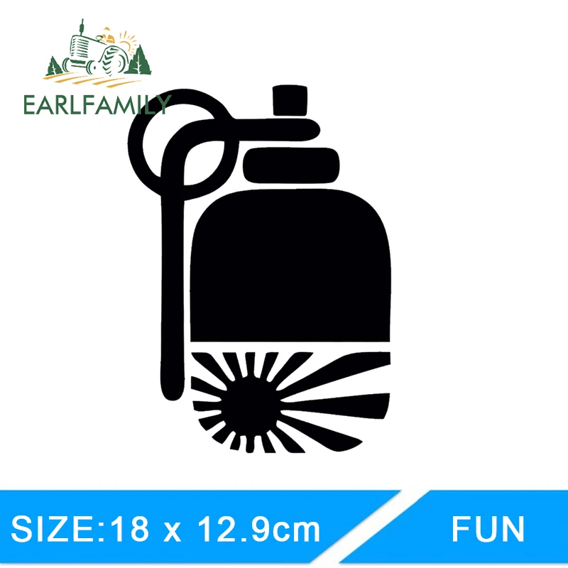 

EARLFAMILY 18cm X 12.9cm Car Styling for Japan Sun Burst Grenade Decal JDM Vinyl Turbo Racing Window Car Sticker Drifting