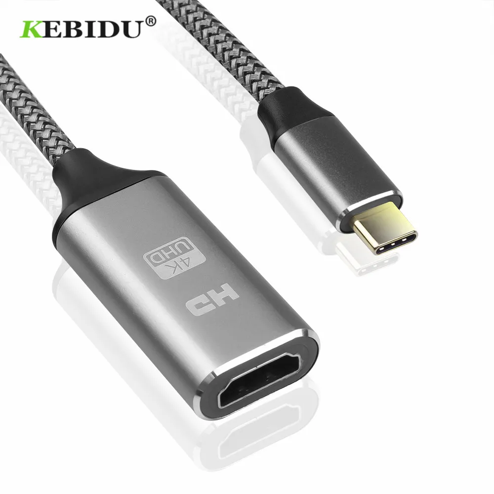 

KEBIDU USB C to HDMI 4K 60hz Cable adapter Type C HDMI for huawei mate 20 macBook pro 2018 pro galaxy S9 HDMI USB-C Cable