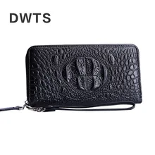 

New Wallet Male Fashion Casual Crocodile Pattern Men's Leather Bag Long Zipper Business Mobile Phone Bag Carteira Masculina