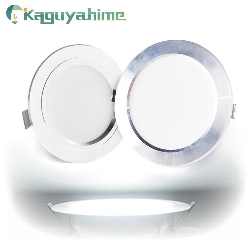 Kaguyahime светодиодный светильник 220В 110В алюминиевый 3 Вт 5 9 15 18 ультра тонкий Круглый