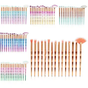 

MAANGE 15Pcs makeup brushes set cosmetic Mermaid Foundation Eyeshadow Contour Eye Lip Makeup Brushes Set 5U0719