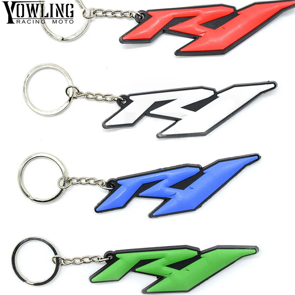 

Motorcycle Accessories Cool Rubber Keychain Key Ring Key chain keyring for yamaha YZF R1 YZF-R1 YZFR1