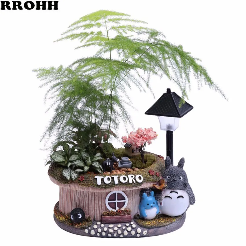 

1pcs Fortune tree flower pot With Light Small Bonsai Bamboo Plant Indoor Purification Air Plant Micro Landscape Desktop Ornament