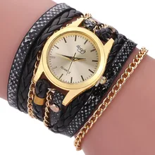 Новинка, Роскошные Кварцевые часы для женщин, дамские повседневные модные наручные часы с браслетом, женские часы с плетеной змеей 8A96