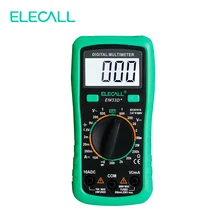 ELECALL 3 1 2 Multimeter EM33D AC DC 600V Green Protective Cover Backlight Data Hold Battery