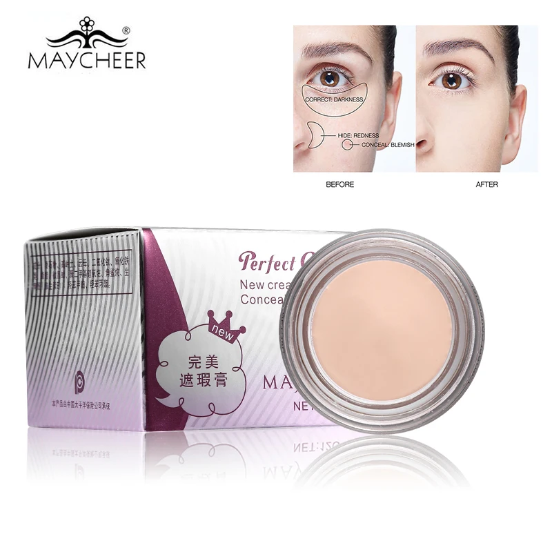 

MAYCHEER 4 Color Silky Creamy Face Perfect Concealer Corrector Concealing Full Cover Blemish Moisturizing Makeup Brighten Finish