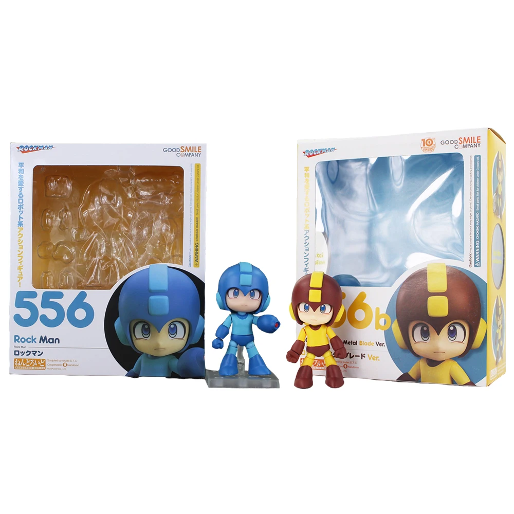 

2Styles 10cm Rockman Mega Man Megaman Nendoroid 556 Action Figure Collectible Model Toy For Childrens Gift