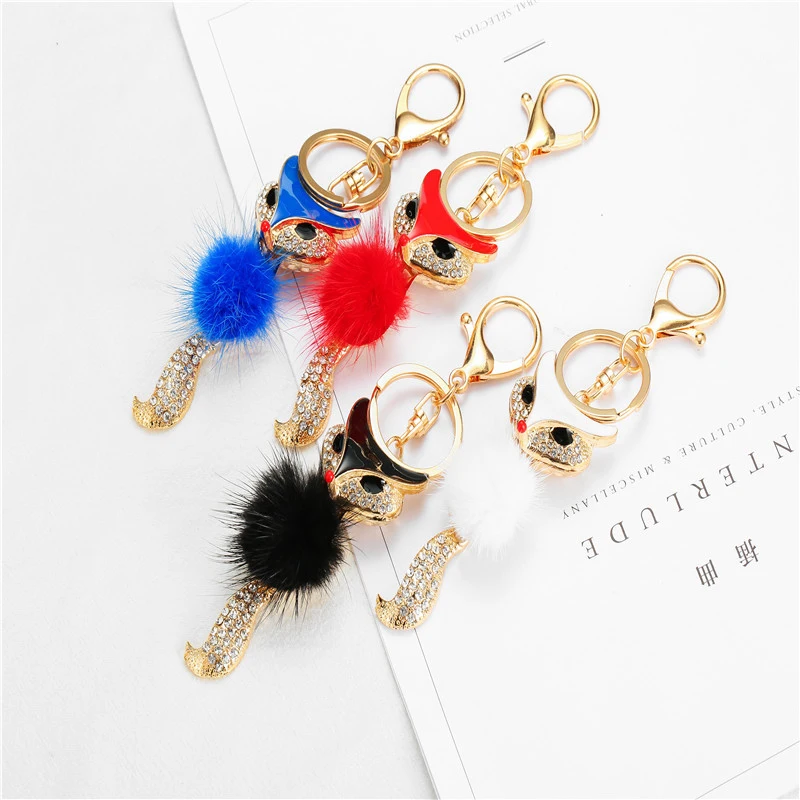 

Fashion pop fur fox key chain car key bag latest explosion models children's student key pendant car pendant key chain
