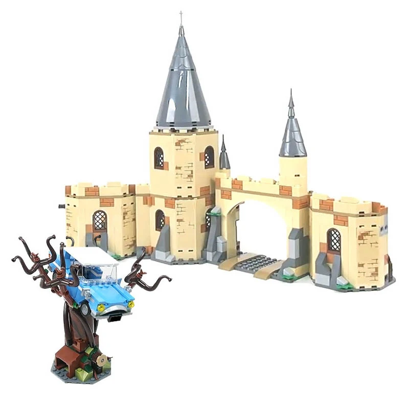 

In stock Harry Movie Potter Sets Hogwarts Great Hall Tower Compatible LegoING 75954 Model Building Kits Blocks Bricks Toy Gift