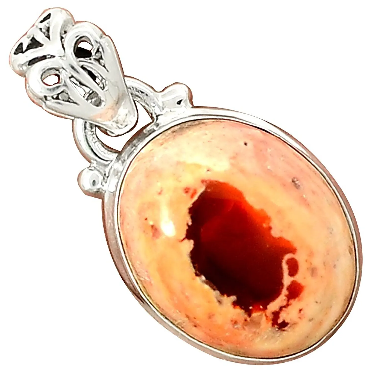 

Lovegem Nature MEXICAN OPAL Pendant 925 Sterling Silver, 27 mm, MHBAP4747