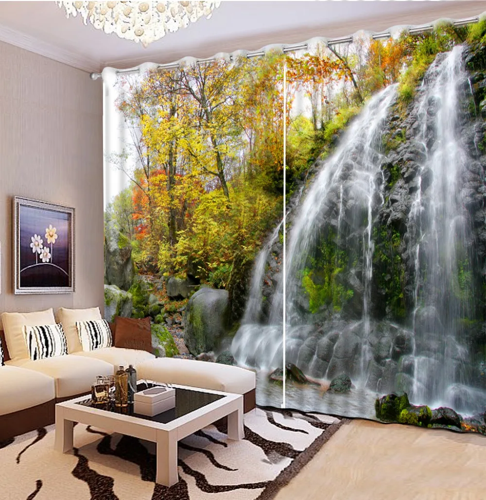 

Custom any size natural scenery 3d curtains modern window colorful window curtains home decor decoration