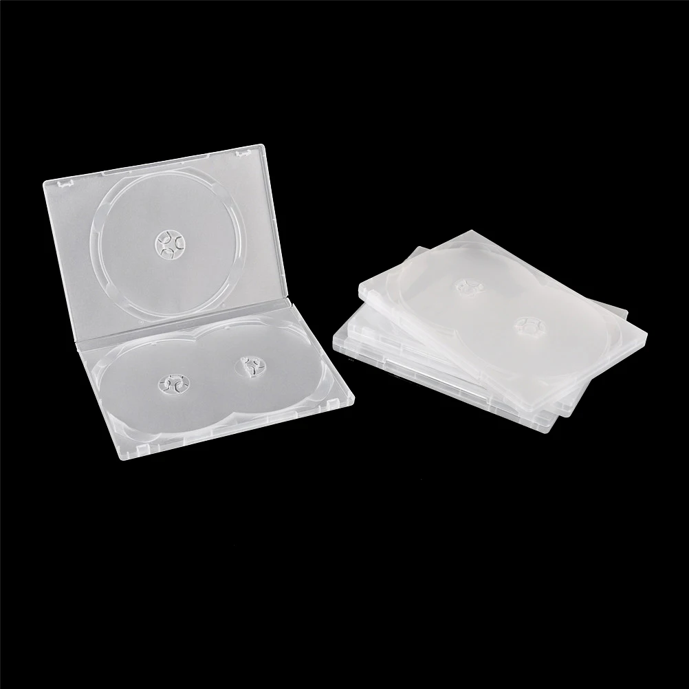 

2PCS Three or Four Capacity Disc CD Holder DVD Case Storage Organizer Box Disc Plastic Case Plastic Outer Sleeve Box