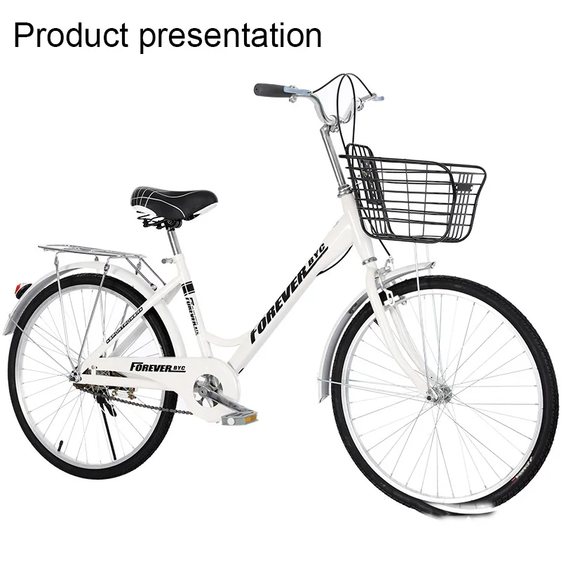 Discount 24-Inch Adult Bicycle Men And Women Variable Speed Commuter Bike City Retro Portable Step Princess Student 8