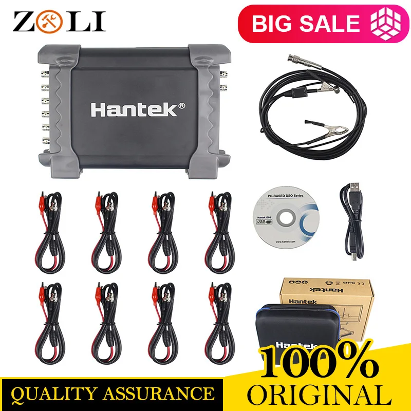 

Hantek oscilloscope 1008C Automotive Oscilloscope 8 Channels PC Storage oscilloscope USB Diagnostic Digital Multimeter