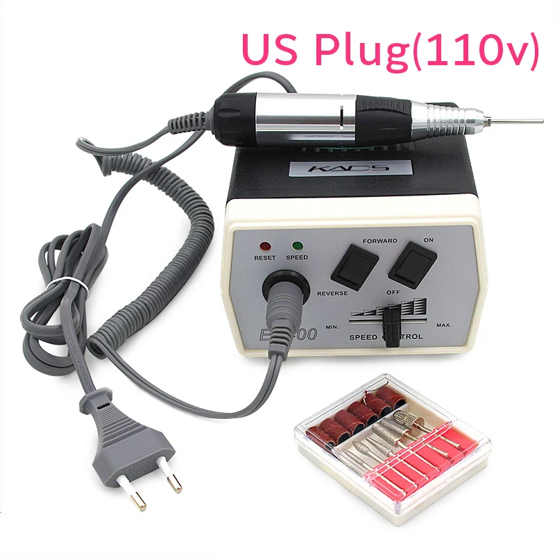 black 110V Аппарат для маникюра, дрель для ногтей, оборудование, 30000 об/мин, 4 цвета, профессиональный маникюр и педикюр, фрезы для дизайна ногтей - Цвет: black 110V