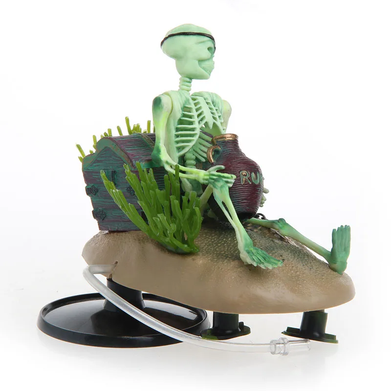 

Drunk Skeleton Fish Tank Ornament Aquarium Air-operated Landscape Decoration